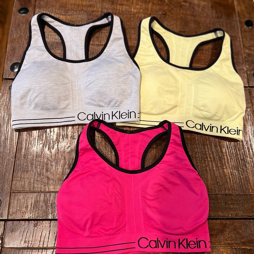 Calvin Klein Performance bundle for 3 bras size S.
